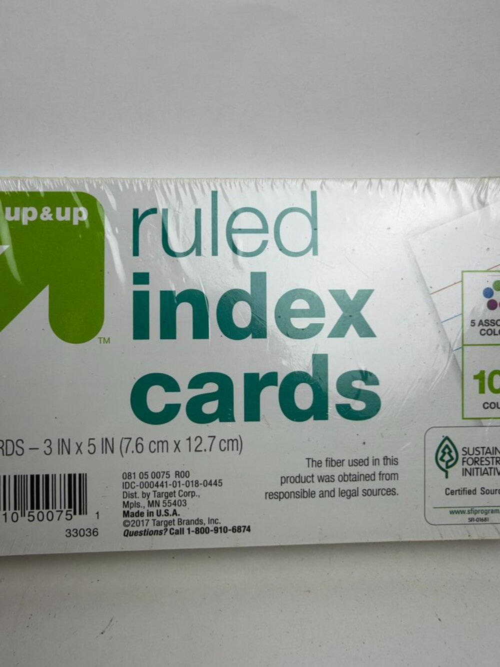 Up&Up 100 Count Ruled Index Cards 3x5 5 Assorted Pastel Colors Target New Sealed